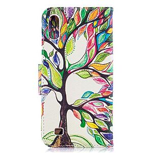 Θήκη Samsung Galaxy A10 OEM σχέδιο Colorized Tree με βάση στήριξης, υποδοχές καρτών και μαγνητικό κούμπωμα Flip Wallet δερματίνη - Image 3