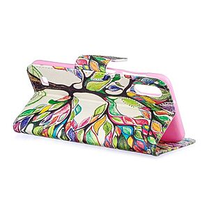 Θήκη Samsung Galaxy A10 OEM σχέδιο Colorized Tree με βάση στήριξης, υποδοχές καρτών και μαγνητικό κούμπωμα Flip Wallet δερματίνη - Image 4