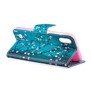 Θήκη Samsung Galaxy A10 OEM σχέδιο Tree with Flowers με βάση στήριξης, υποδοχές καρτών και μαγνητικό κούμπωμα Flip Wallet δερματίνη - Image 4