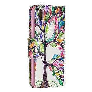 Θήκη Xiaomi Redmi 7A OEM σχέδιο Colorized Tree με βάση στήριξης, υποδοχές καρτών και μαγνητικό κούμπωμα Flip Wallet δερματίνη - Image 3