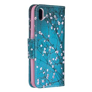 Θήκη Xiaomi Redmi 7A OEM σχέδιο Tree with Flowers με βάση στήριξης, υποδοχές καρτών και μαγνητικό κούμπωμα Flip Wallet δερματίνη - Image 3