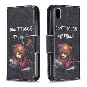 Θήκη Xiaomi Redmi 7A OEM σχέδιο Angry bear with chainsaw με βάση στήριξης, υποδοχές καρτών και μαγνητικό κούμπωμα Flip Wallet δερματίνη - Image 4