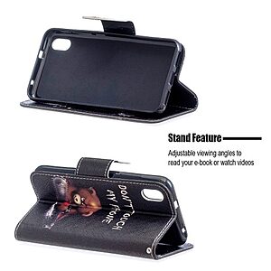 Θήκη Xiaomi Redmi 7A OEM σχέδιο Angry bear with chainsaw με βάση στήριξης, υποδοχές καρτών και μαγνητικό κούμπωμα Flip Wallet δερματίνη - Image 5