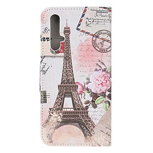 Θήκη Honor 20 / Huawei Nova 5T OEM σχέδιο Eiffel Tower με βάση στήριξης, υποδοχές καρτών και μαγνητικό κούμπωμα Flip Wallet δερματίνη - Image 3