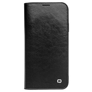 Θήκη iPhone 11 Pro Max QIALINO Genuine Cowhide Leather Flip Wallet δερμάτινη μαύρο - Image 4