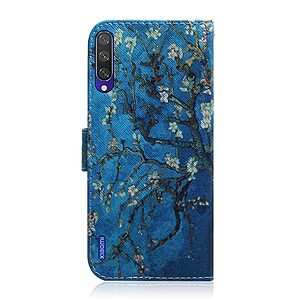 Θήκη Xiaomi Mi A3 OEM σχέδιο Tree with Flowers με βάση στήριξης, υποδοχές καρτών και μαγνητικό κούμπωμα Flip Wallet δερματίνη - Image 3