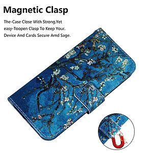 Θήκη Xiaomi Mi A3 OEM σχέδιο Tree with Flowers με βάση στήριξης, υποδοχές καρτών και μαγνητικό κούμπωμα Flip Wallet δερματίνη - Image 4