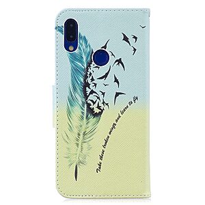 Θήκη Xiaomi Redmi Note 7 OEM σχέδιο Feather με βάση στήριξης, υποδοχές καρτών και μαγνητικό κούμπωμα Flip Wallet δερματίνη - Image 3