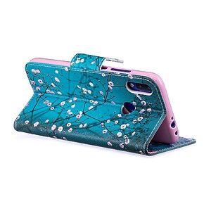 Θήκη Xiaomi Redmi Note 7 OEM σχέδιο Tree with Flowers με βάση στήριξης, υποδοχές καρτών και μαγνητικό κούμπωμα Flip Wallet δερματίνη - Image 5