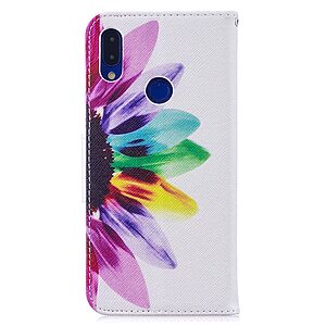 Θήκη Xiaomi Redmi Note 7 OEM σχέδιο Colorful Petals με βάση στήριξης, υποδοχές καρτών και μαγνητικό κούμπωμα Flip Wallet δερματίνη - Image 3