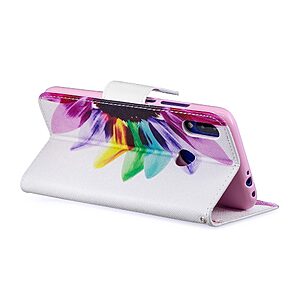 Θήκη Xiaomi Redmi Note 7 OEM σχέδιο Colorful Petals με βάση στήριξης, υποδοχές καρτών και μαγνητικό κούμπωμα Flip Wallet δερματίνη - Image 5