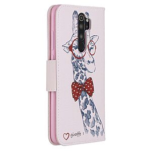Θήκη Xiaomi Redmi Note 8 Pro OEM Giraffe με βάση στήριξης, υποδοχές καρτών και μαγνητικό κούμπωμα Flip Wallet δερματίνη - Image 3