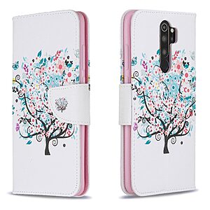 Θήκη Xiaomi Redmi Note 8 Pro OEM Flowered Tree με βάση στήριξης, υποδοχές καρτών και μαγνητικό κούμπωμα Flip Wallet δερματίνη - Image 4