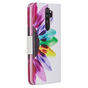 Θήκη Xiaomi Redmi Note 8 Pro OEM Colorful Petals με βάση στήριξης, υποδοχές καρτών και μαγνητικό κούμπωμα Flip Wallet δερματίνη - Image 3