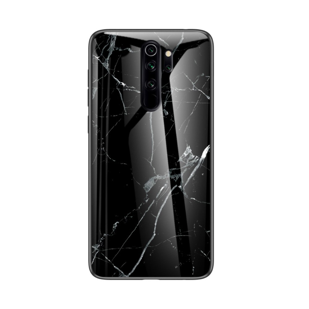 Θήκη Xiaomi Redmi Note 8 Pro OEM σχέδιο Marble Tempered Glass Back Cover TPU μαύρο