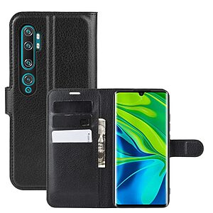 Θήκη Xiaomi Mi Note 10 / Pro OEM Litchi Texture Leather με βάση στήριξης