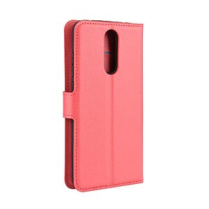 Θήκη Xiaomi Redmi 8 OEM Litchi Texture Leather με βάση στήριξης, υποδοχές καρτών και μαγνητικό κούμπωμα Flip Wallet από συνθετικό δέρμα και TPU κόκκινο - Image 3