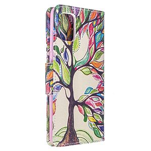 Θήκη Samsung Galaxy A51 OEM Colorized Tree με βάση στήριξης, υποδοχές καρτών και μαγνητικό κούμπωμα Flip Wallet από συνθετικό δέρμα και TPU - Image 3