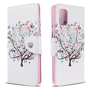 Θήκη Samsung Galaxy A71 OEM Flowered Tree με βάση στήριξης, υποδοχές καρτών και μαγνητικό κούμπωμα Flip Wallet από συνθετικό δέρμα και TPU - Image 4