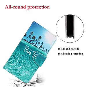 Θήκη Samsung Galaxy A71 OEM Coconut Tree sea με βάση στήριξης, υποδοχές καρτών και μαγνητικό κούμπωμα Flip Wallet δερματίνη - Image 4