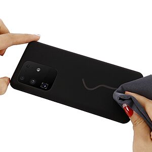 Θήκη Samsung Galaxy S20 Ultra OEM Soft Liquid Silicone Πλάτη σιλικόνης μαύρο - Image 4