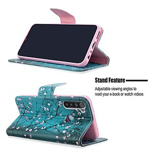 Θήκη Xiaomi Redmi Note 8T OEM Wintersweet με βάση στήριξης, υποδοχές καρτών και μαγνητικό κούμπωμα Flip Wallet από συνθετικό δέρμα και TPU - Image 5