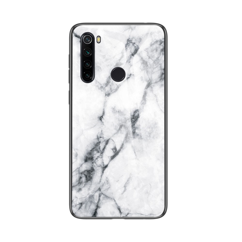 Θήκη Xiaomi Redmi Note 8T OEM σχέδιο Marble με Πλάτη Tempered Glass TPU λευκό