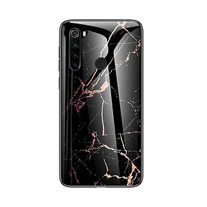 Θήκη Xiaomi Redmi Note 8T OEM σχέδιο Marble με Πλάτη Tempered Glass TPU μαύρο / χρυσό