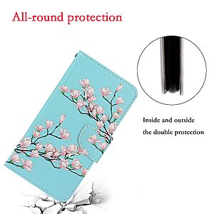 Θήκη Huawei P40 OEM Flowering branches με βάση στήριξης, υποδοχές καρτών και μαγνητικό κούμπωμα Flip Wallet δερματίνη - Image 4