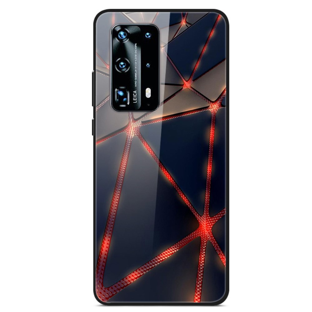 Θήκη Huawei P40 OEM σχέδιο Iron Man Veins με πλάτη από Tempered Glass και εσωτερικό TPU