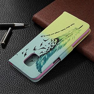 Θήκη Xiaomi Redmi Note 9s / Note 9 Pro / Note 9 Pro Max OEM Feather & Birds με βάση στήριξης, υποδοχές καρτών και μαγνητικό κούμπωμα Flip Wallet από συνθετικό δέρμα και TPU - Image 5