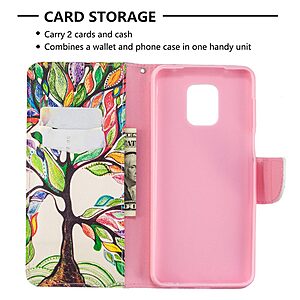 Θήκη Xiaomi Redmi Note 9s / Note 9 Pro / Note 9 Pro Max OEM Colorized Tree με βάση στήριξης, υποδοχές καρτών και μαγνητικό κούμπωμα Flip Wallet από συνθετικό δέρμα και TPU - Image 3