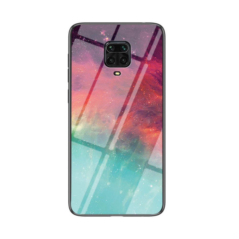Θήκη Xiaomi Redmi Note 9S OEM σχέδιο Colorful Sky με πλάτη από Tempered Glass και εσωτερικό TPU