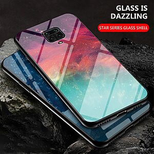 Θήκη Xiaomi Redmi Note 9s / Note 9 Pro / Note 9 Pro Max OEM σχέδιο Colorful Sky με πλάτη από Tempered Glass και εσωτερικό TPU - Image 3
