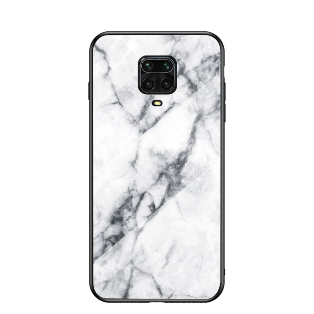Θήκη Xiaomi Redmi Note 9S OEM σχέδιο Marble με Πλάτη Tempered Glass TPU λευκό Θήκη Xiaomi Redmi Note 9S OEM σχέδιο Marble με Πλάτη Tempered Glass TPU λευκό