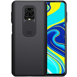 Θήκη Xiaomi Redmi Note 9S NiLLkin Camshield Series Πλάτη με προστασία για την κάμερα από σκλήρό Premium TPU μαύρο