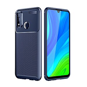 Θήκη Huawei P Smart (2020) OEM Beetle Series Carbon Fiber Πλάτη TPU μπλε