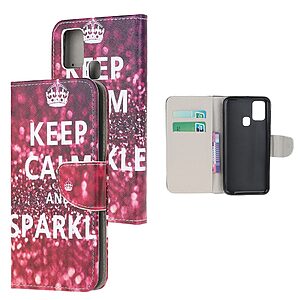 Θήκη Samsung Galaxy A21s OEM Keep Calm and Sparkle με βάση στήριξης