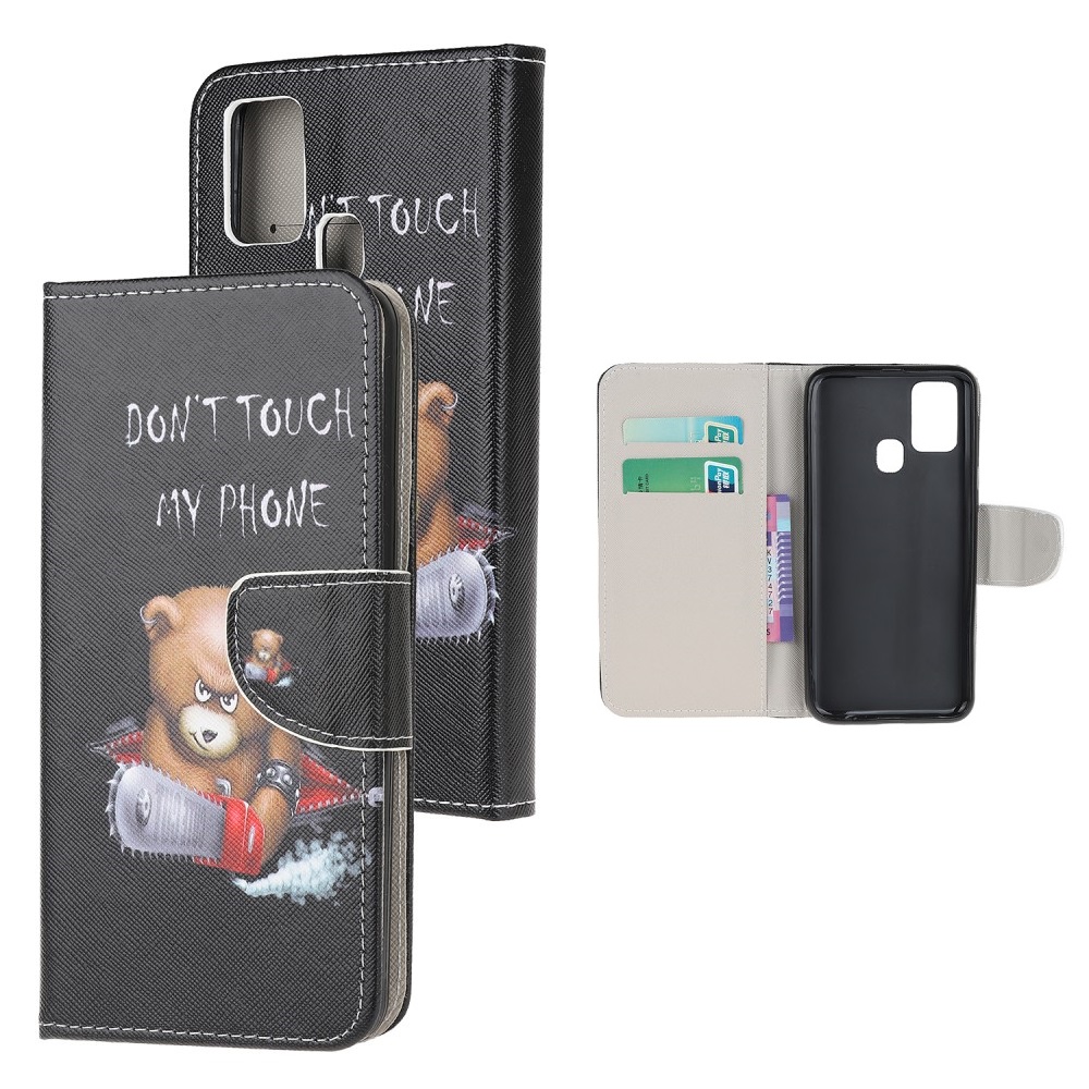 Θήκη Samsung Galaxy A21s OEM Angry bear with chainsaw με βάση στήριξης