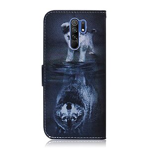Θήκη Xiaomi Redmi 9 OEM Dog Reflection με βάση στήριξης, υποδοχές καρτών και μαγνητικό κούμπωμα Flip Wallet από συνθετικό δέρμα και TPU - Image 3