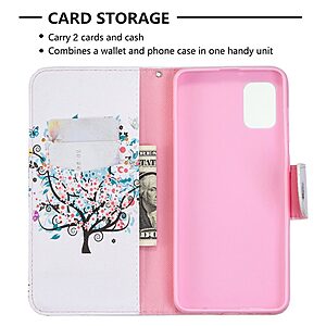 Θήκη Samsung Galaxy A31 OEM Flowered Tree με βάση στήριξης, υποδοχές καρτών και μαγνητικό κούμπωμα Flip Wallet από συνθετικό δέρμα και TPU - Image 3