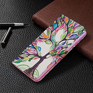 Θήκη Samsung Galaxy A31 OEM Colorized Tree με βάση στήριξης, υποδοχές καρτών και μαγνητικό κούμπωμα Flip Wallet από συνθετικό δέρμα και TPU - Image 4