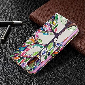 Θήκη Samsung Galaxy A31 OEM Colorized Tree με βάση στήριξης, υποδοχές καρτών και μαγνητικό κούμπωμα Flip Wallet από συνθετικό δέρμα και TPU - Image 5