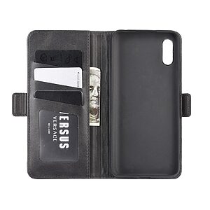 Θήκη Xiaomi Redmi 9A / 9AT Mad Mask Leather Wallet Case V2 με βάση στήριξης, υποδοχές καρτών και μαγνητικό κούμπωμα Flip Wallet από συνθετικό δέρμα μαύρο - Image 4