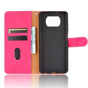 Θήκη Xiaomi Poco X3 NFC / X3 Pro OEM Skin Touch Series με βάση στήριξης, υποδοχές καρτών και μαγνητικό κούμπωμα Flip Wallet από συνθετικό δέρμα και TPU φούξια - Image 3