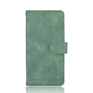 υποδοχές καρτών και μαγνητικό κούμπωμα Flip Wallet από συνθετικό δέρμα και TPU πράσινο