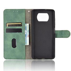 Θήκη Xiaomi Poco X3 NFC / X3 Pro OEM Skin Touch Series με βάση στήριξης, υποδοχές καρτών και μαγνητικό κούμπωμα Flip Wallet από συνθετικό δέρμα και TPU πράσινο - Image 3