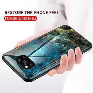 Θήκη Xiaomi Poco X3 NFC / X3 Pro OEM σχέδιο Marble με Πλάτη Tempered Glass και TPU σμαραγδί - Image 2