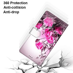 Θήκη Xiaomi Redmi 9C OEM Pretty Roses με βάση στήριξης, υποδοχές καρτών και μαγνητικό κούμπωμα Flip Wallet από συνθετικό δέρμα και TPU - Image 4