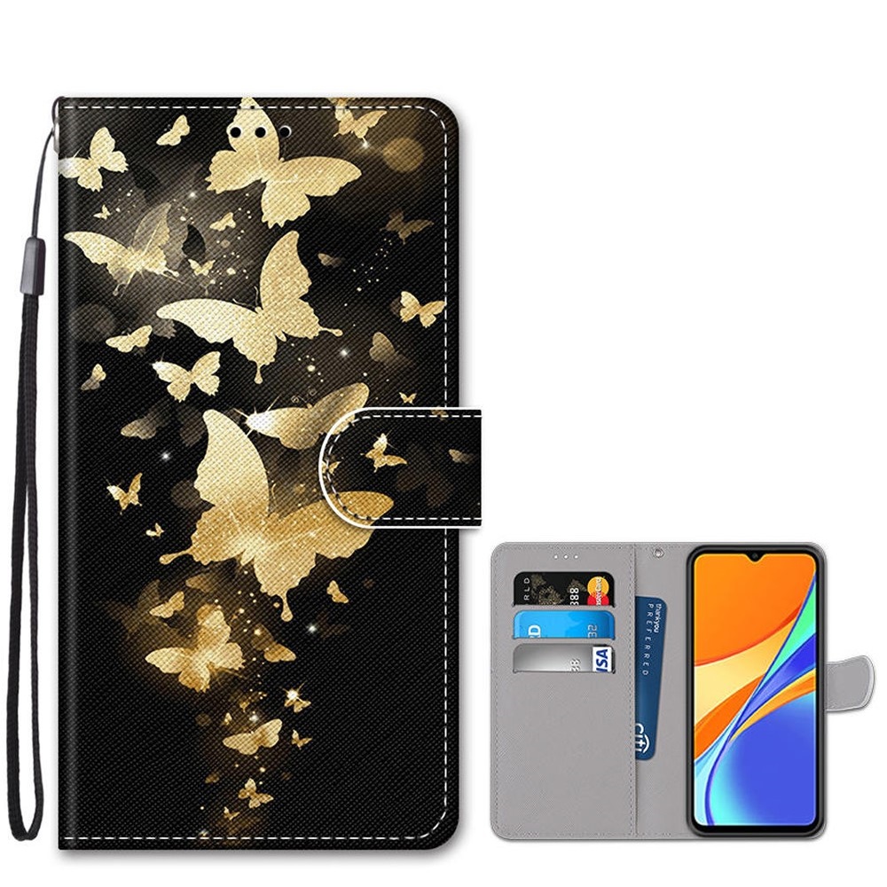 Θήκη Xiaomi Redmi 9C OEM Gold Butterflies με βάση στήριξης